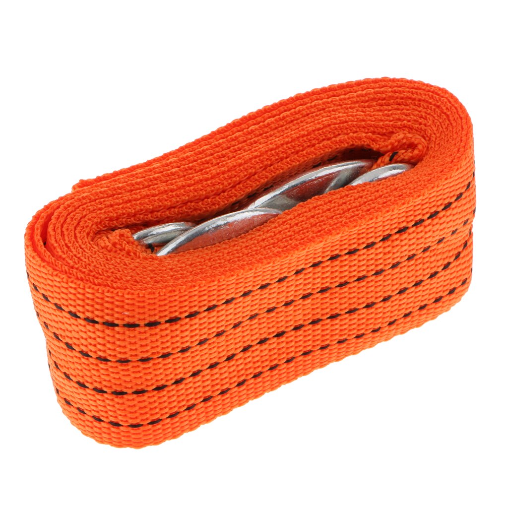 Heavy Duty Tow Strap With Hooks 10,000 Lb Break Strength 1.8 X 118'' Rope