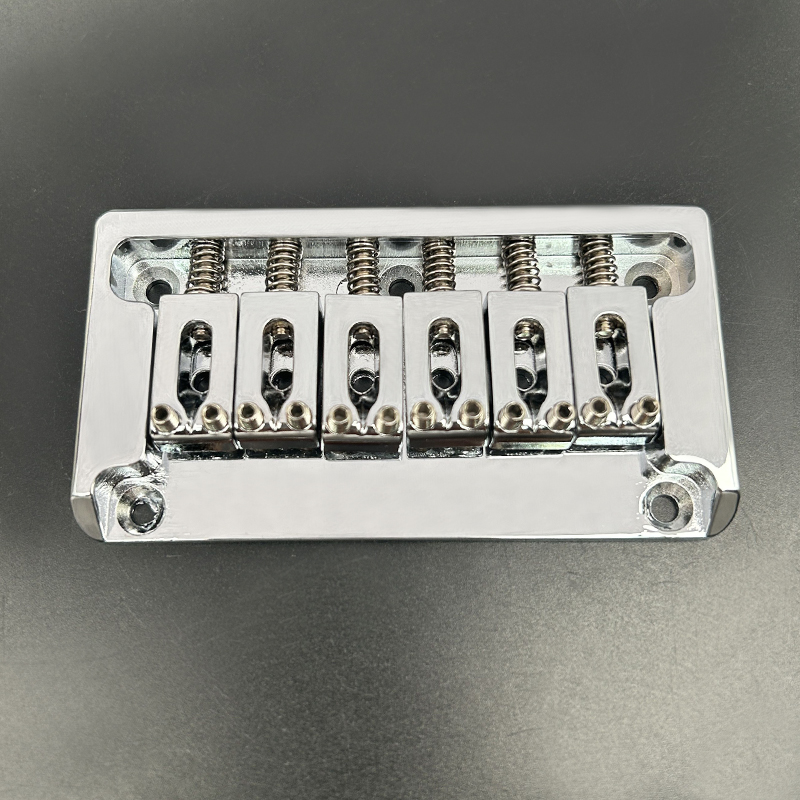 JEBridge à 6 cordes à queue rigide en métal avec paroi latérale, corps électrique à travers JEParts, noir, or, chrome, 82x44mm-10.5