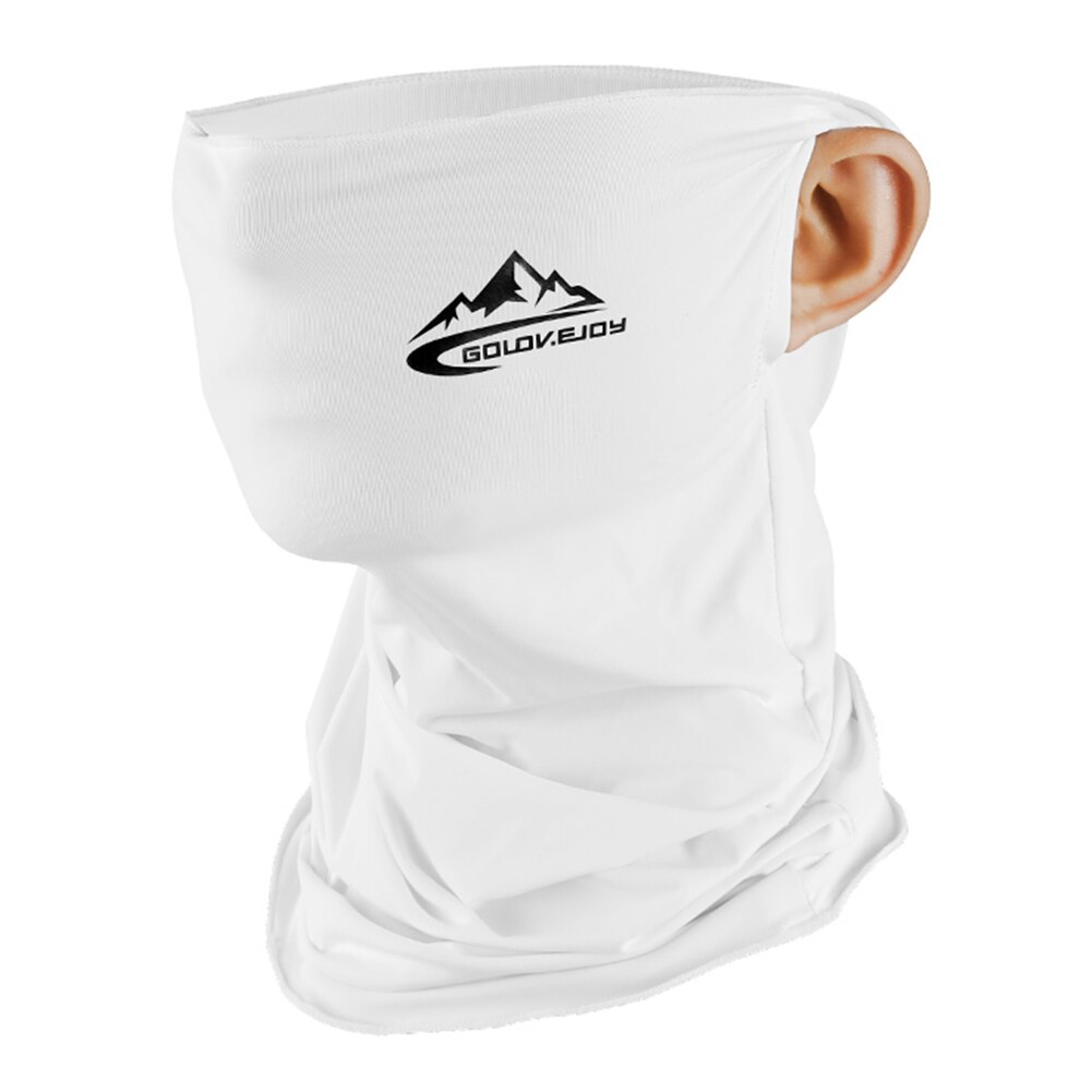Lente Zomer Fietsen Half Gezichtsmasker Skin Cool Ijs Zijde Ademend Uv Bescherming Sport Hoofddeksels Fiets Hoofdband Masker: WHITE