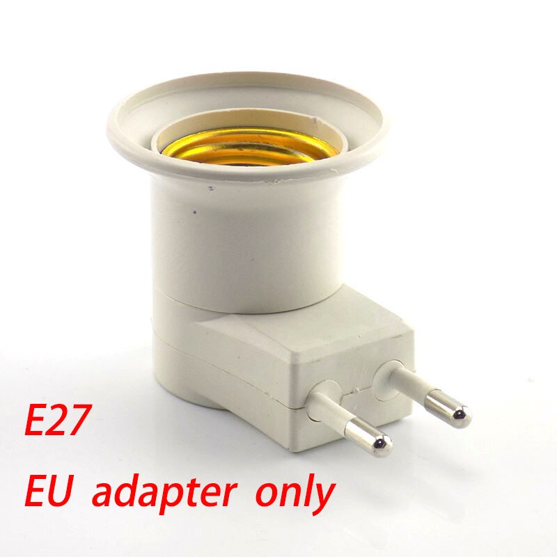 Base de bombilla LED E27 a E27, convertidor de soporte de lámpara de extensión Flexible, enchufe europeo y estadounidense de 18cm/28cm/38cm/48cm/58cm: EU plug