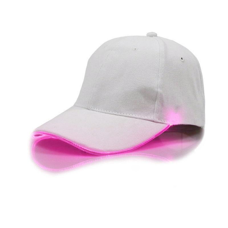 Gorra de béisbol con luz LED ajustable, gorro de béisbol con luz LED luminosa, Snapback, fibra óptica, turismo, colorido, actividad nocturna: 11