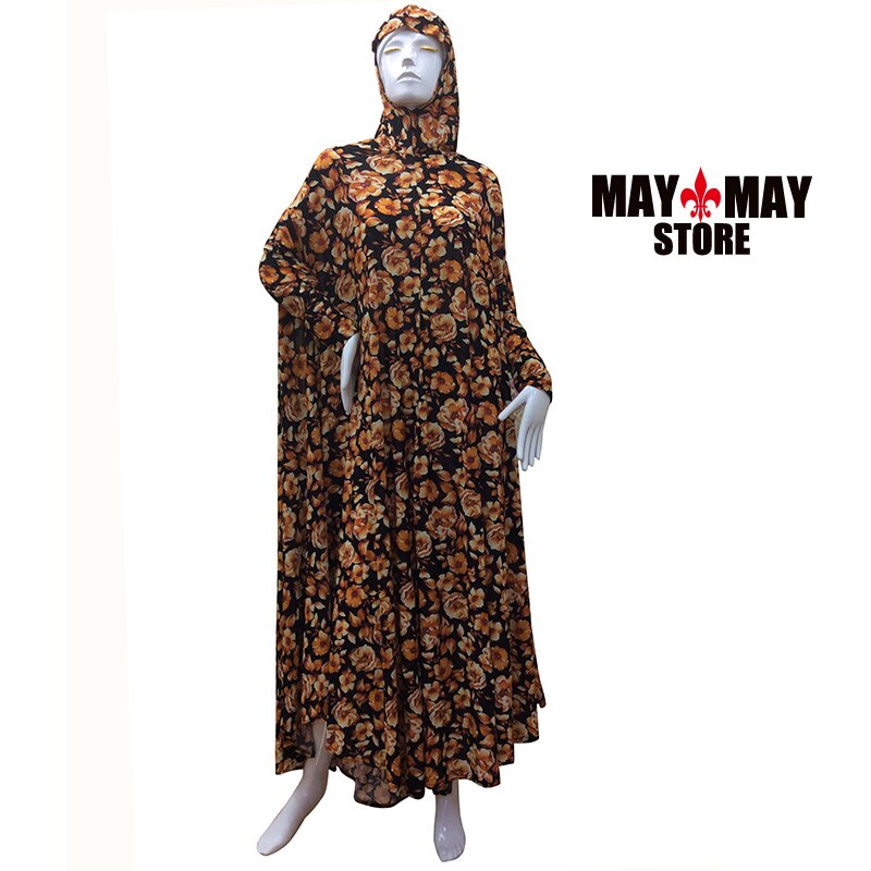 1 Piece Hijab Kaftan Loose Prayer Dress Islamic Prayer Clothes Muslim Female Long Abaya Saudi Arabia Dubai Ramadan high: COLOR 9