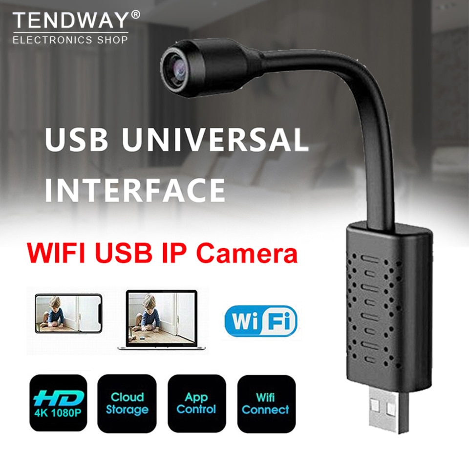 Tendway Mini Camcorders Wifi Camera HD 1080P USB Camera CCTV Vision Bewegingsdetectie Sd-kaartsleuf Audio APP
