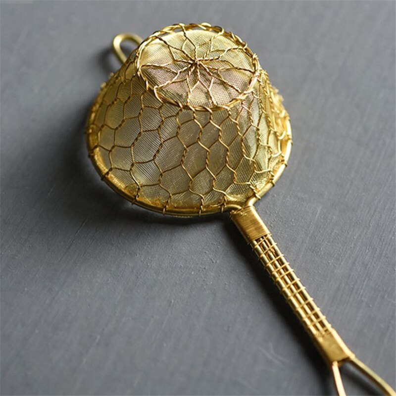 1pcs Fine Copper Bar Cocktail Strainer Handcrat Conical Cocktail Sieve Great For Removing Bit From Juice Julep Barware