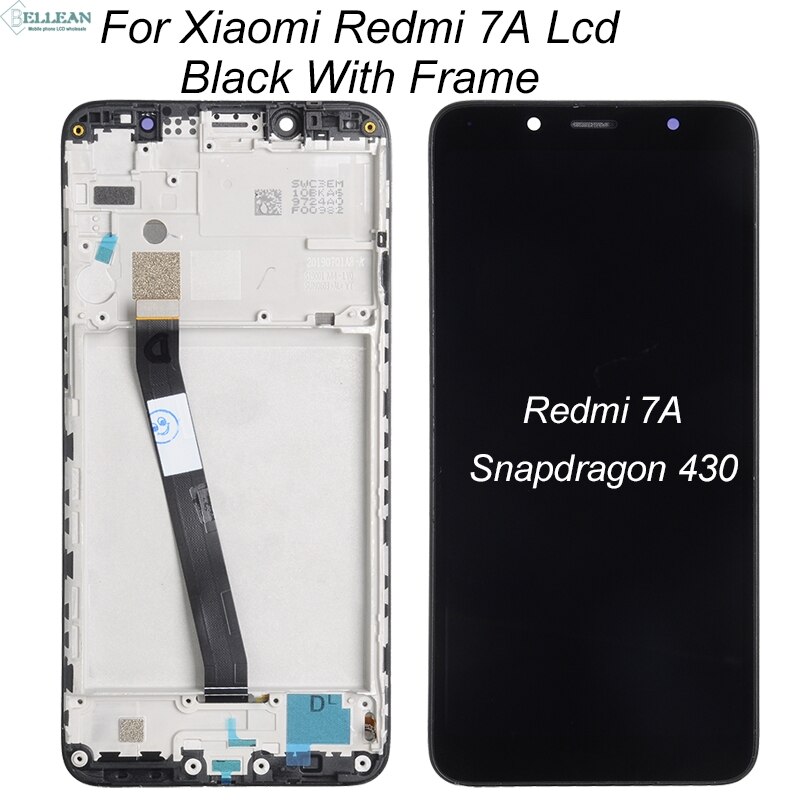 Dinamico 5,45 pulgadas LCD para Xiaomi Redmi 7A pantalla con Panel táctil de vidrio digitalizador Asamblea reemplazo 7A LCD con marco: Black With Frame