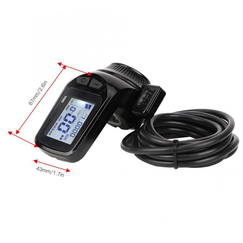 Novel-48V 350W Motor sin escobillas controlador Panel de pantalla LCD pulgar acelerador bicicleta eléctrica Scooter Brushless controlador Kit