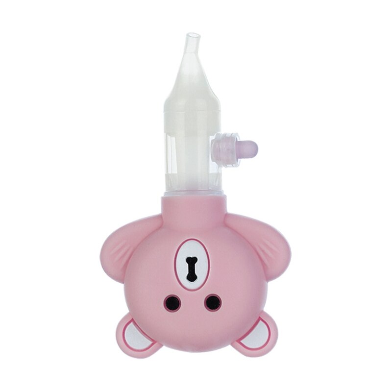 Kids Vacuum Suction Sniffling Equipment Cartoon Bear Silicone Baby Safety Nose Cleaner Newborn Nasal Aspirator: PK1