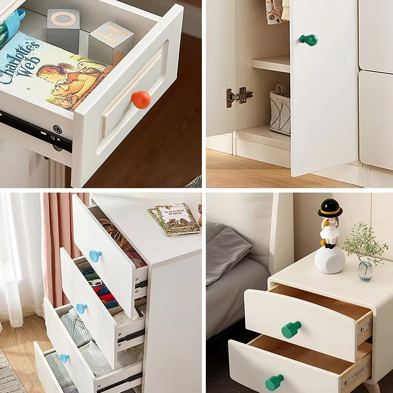 Colourful Round Knobs Drawer Knobs Cabinet Pulls Kitchen Handle Furniture Small Handle For Kids Room Hardware Furniture Hardware