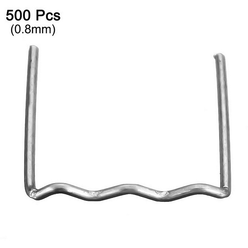 100/500Pcs Nietmachine Plastic Reparatie Standaard Pre Cut Wave Nietjes Bumper Carrosserie Reparaties 0.8Mm Wave Nietjes rvs: B 0.8mm 500pcs
