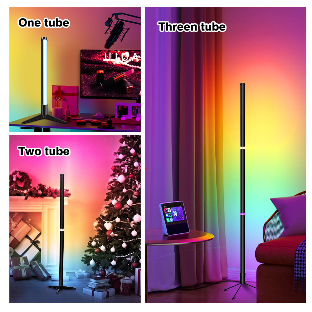 Indendørs gulvstående omgivende lys dæmpbar rgb led moderne atmosfære belysning soveværelse stue dekoration beslag lys
