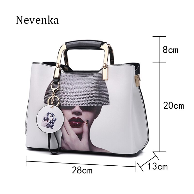 Nevenka Femmes Sac À Main Femme Style Peint Sacs À Bandoulière Fleur Motif Messenger Sacs En Cuir décontracté Fourre-Tout Sac de Soirée
