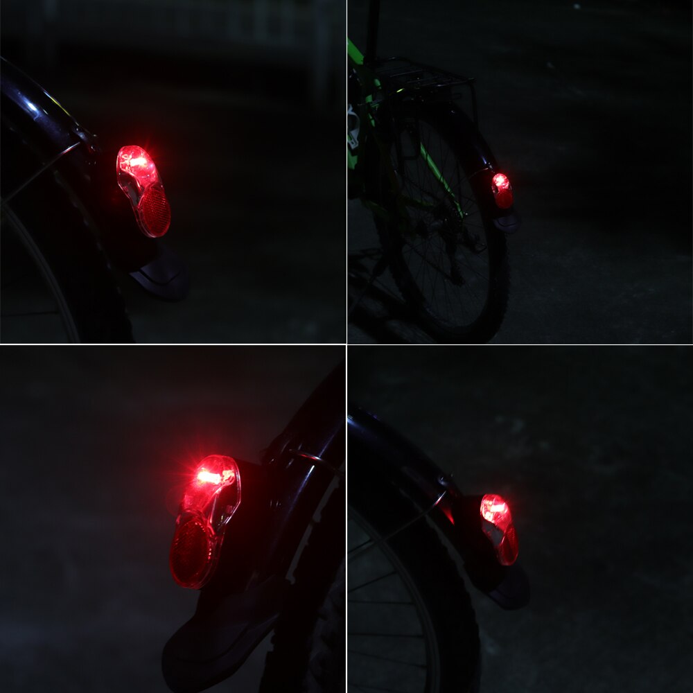 WEXPLORE Bike Rear Light Mount on Bike Mudguard Warning Bike Fender Light Use AAA Battery Stvzo LED Bicycle Rear Light Taillight