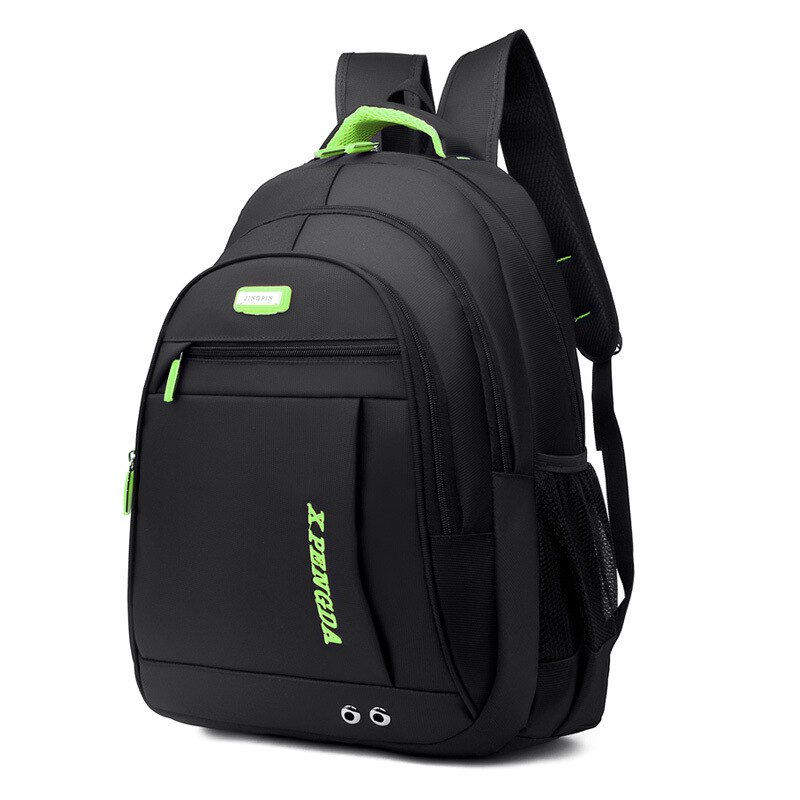 Mochila de gran capacidad, mochilas escolares para adolescentes, mochila impermeable de nailon para hombres, mochila informal de estilo universitario, mochila para estudiantes: Verde