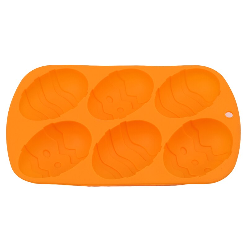 6 Different Shapes DIY Handmade Silicone Soap Mold Chocolate Biscuit Fondant Cake Decor Template Cake Baking Mold Tool: Style3 Orange