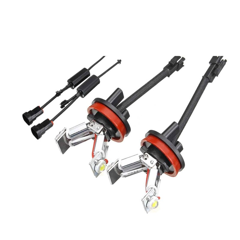 Lot 6000k h8 2 ampoules led angel eye pour bmw  e82 e87 e90 e91 e92 m3 e93 e60 e61 e63 e70 x5 e71 x6 e89 z4