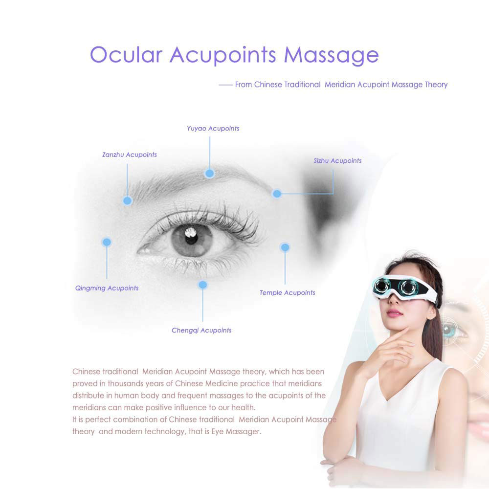 Elektrische Auge Massagegerät Augen Pflege Gerät Falten Müdigkeit Entlasten sterben Körperliche Therapie Akupunktur Massage Brillen Gläser Batterie