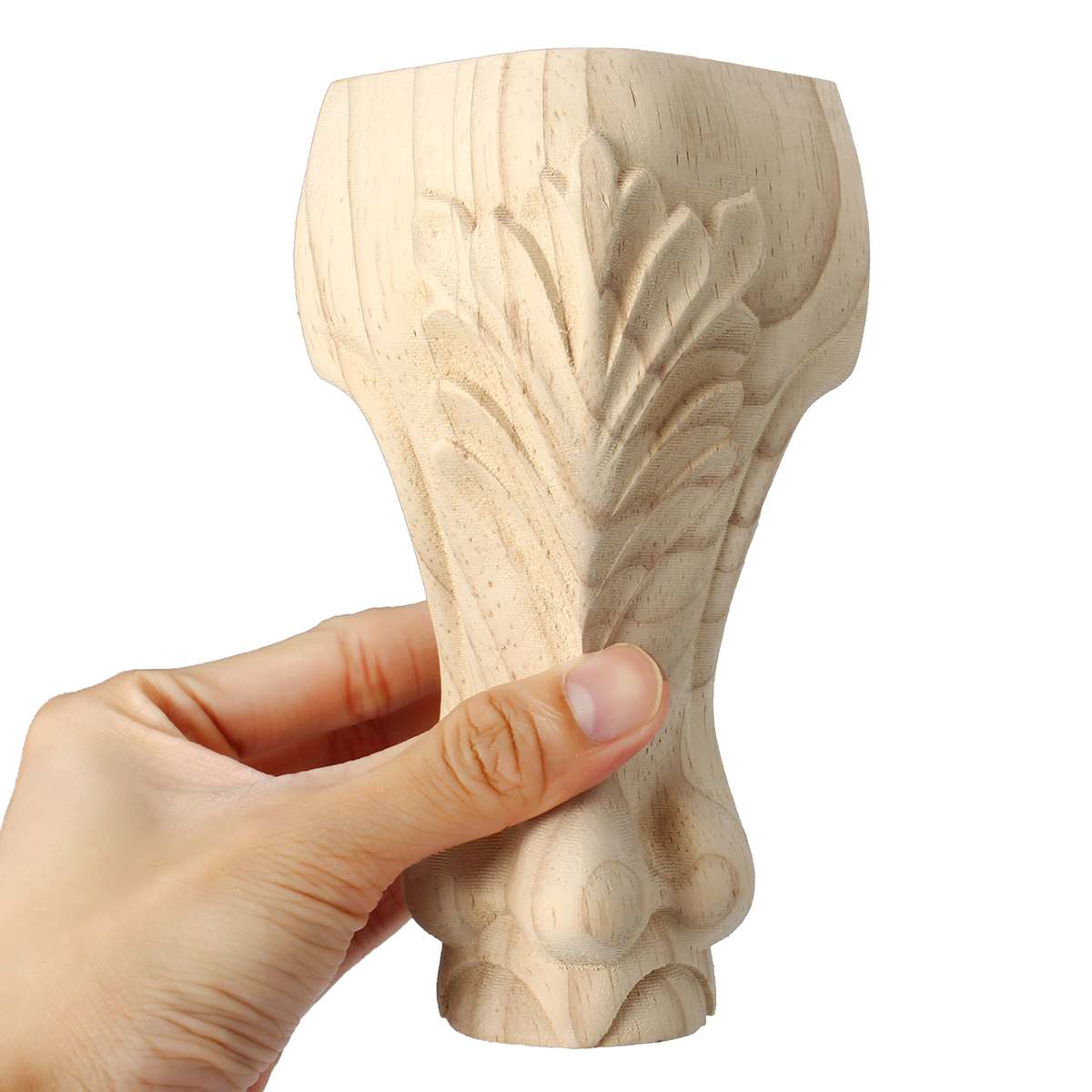 Patas de madera maciza tallada para muebles, pies de estilo europeo para muebles, muebles de TV, accesorios de decoración Vintage para el hogar, 10/15cm, 4 Uds.