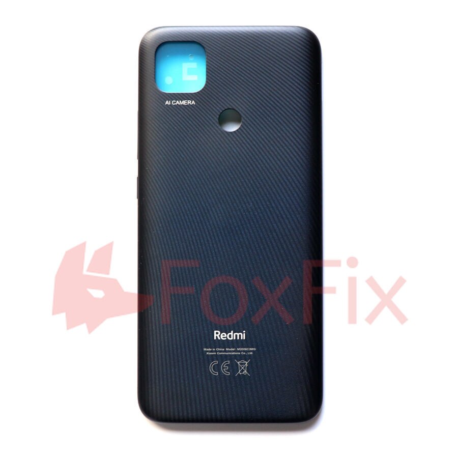 Voor Xiaomi Redmi 9C Back Battery Cover Rear Behuizing Deur Case Vervanging Onderdelen: Black