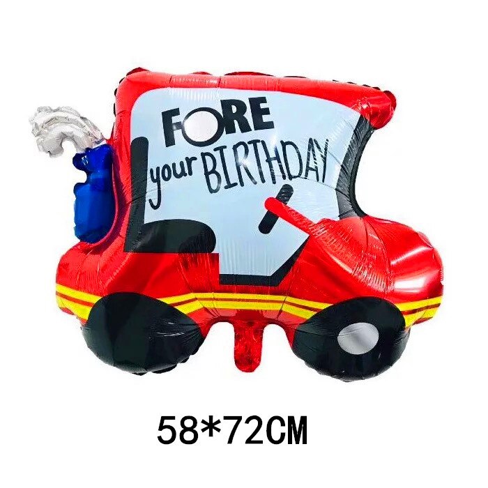 Bricolage dessin animé voiture ballons camion de pompier voiture Train feuille ballon Ambulance Globos enfants fête d'anniversaire décorations enfants balles: violet