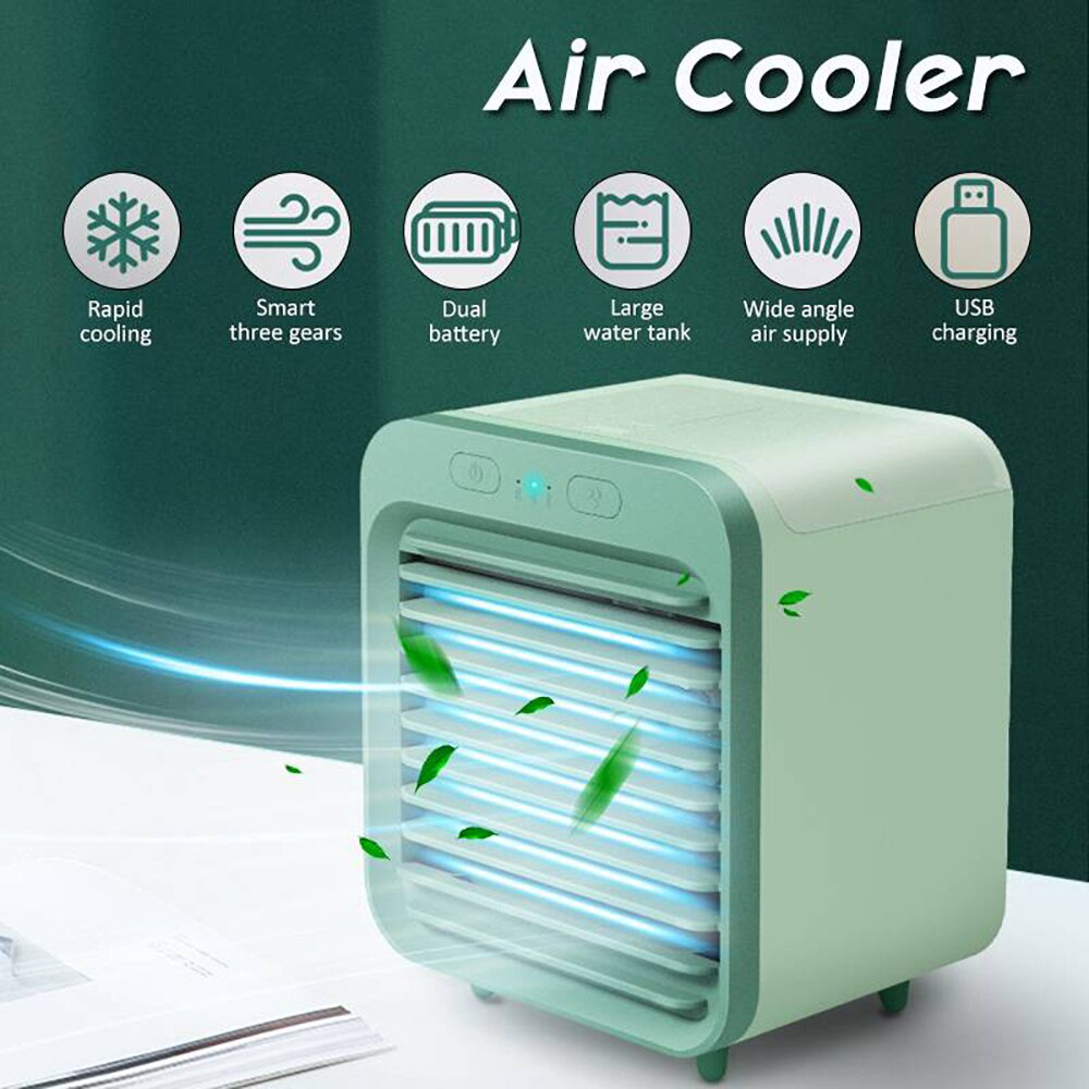 Mini Portable Air Conditioner Humidifier with Water Tank Air Cooler USB 3 Speeds Cooling Fan Air Conditioning for Home Office 5V: Default Title