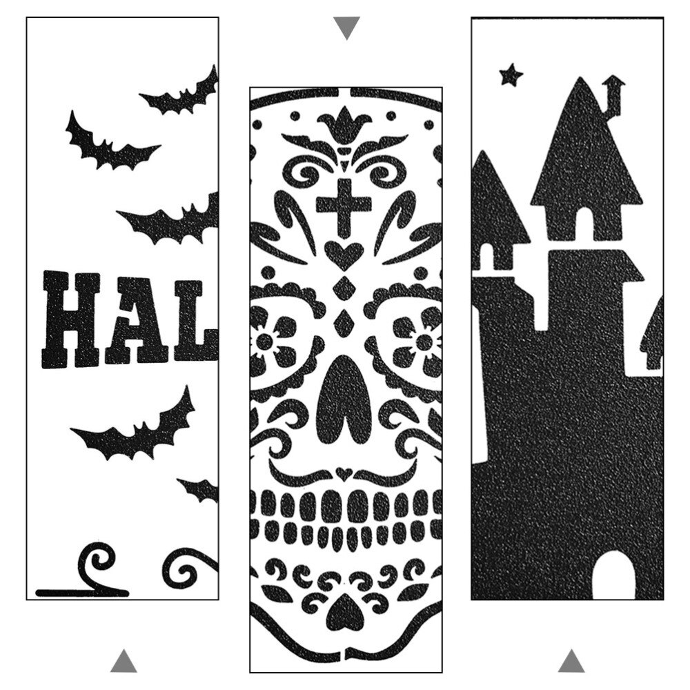12 stk halloween male stencil delikat praktisk maleri tilbehør tegneværktøj genanvendelig halloween form skabelon til børn