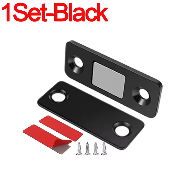 20/1Set Onzichtbare Magneten Kast Vangsten Sterke Magnetische Deurstopper Patch Lijm Meubels Lade Raam Deurdranger Klink: chroom