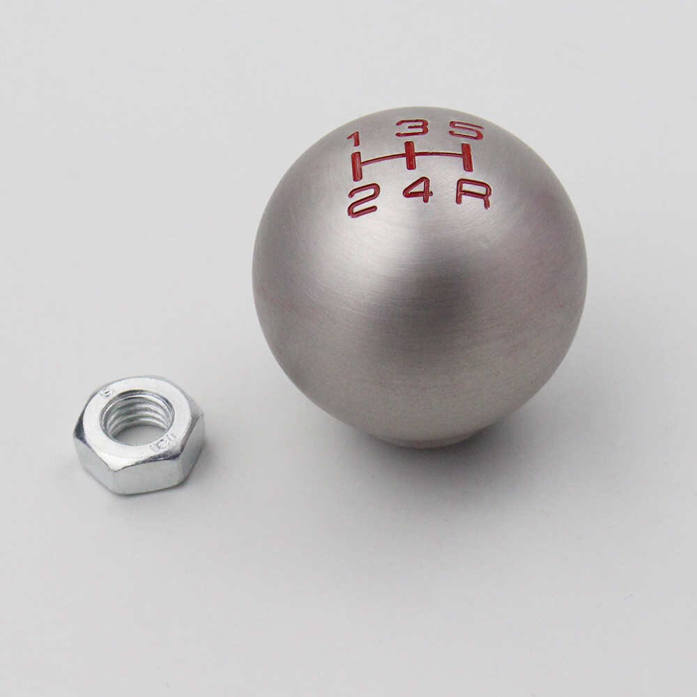 10x1.5mm Thread Threaded 5 speed Shift Knob in RED ROUND Billet Aluminum for Honda Civic Si Type R EX LX FD1 FD2 FD7 FA1 FG1 FG2 FA5 FK FN MK8 06