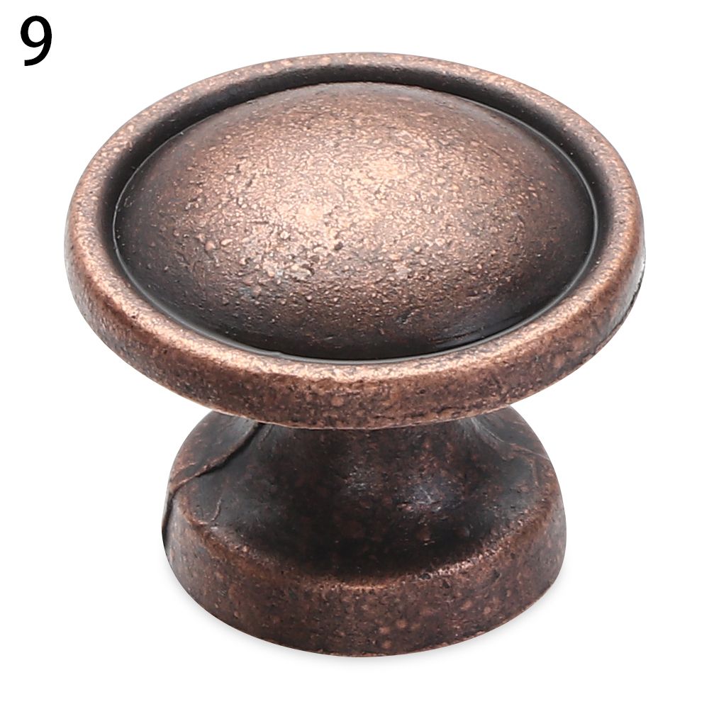 Boutons de poignée en forme de champignon Antique, rond, pour armoire, tiroir, armoire, vis, composant matériel de meuble de garde-robe, 1 pièce: 9