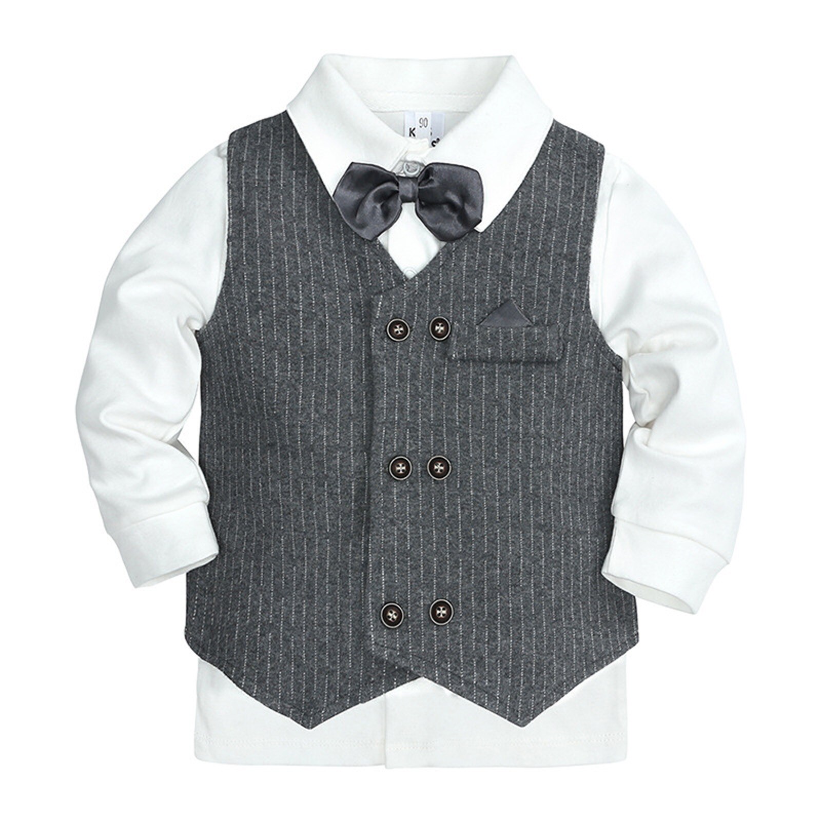 Toddler Baby Boy clothes Gentleman Bowtie shirt Vest Pants Formal Party Wedding Suit Set Outfits Kids clothes for teenager