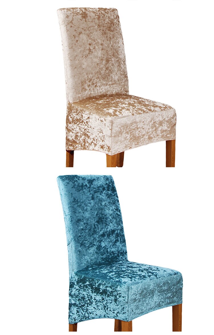 Stoelhoezen decoratieve fluwelen pluche stretch eetkamerstoelhoezen voor thuis restaurant elastisch