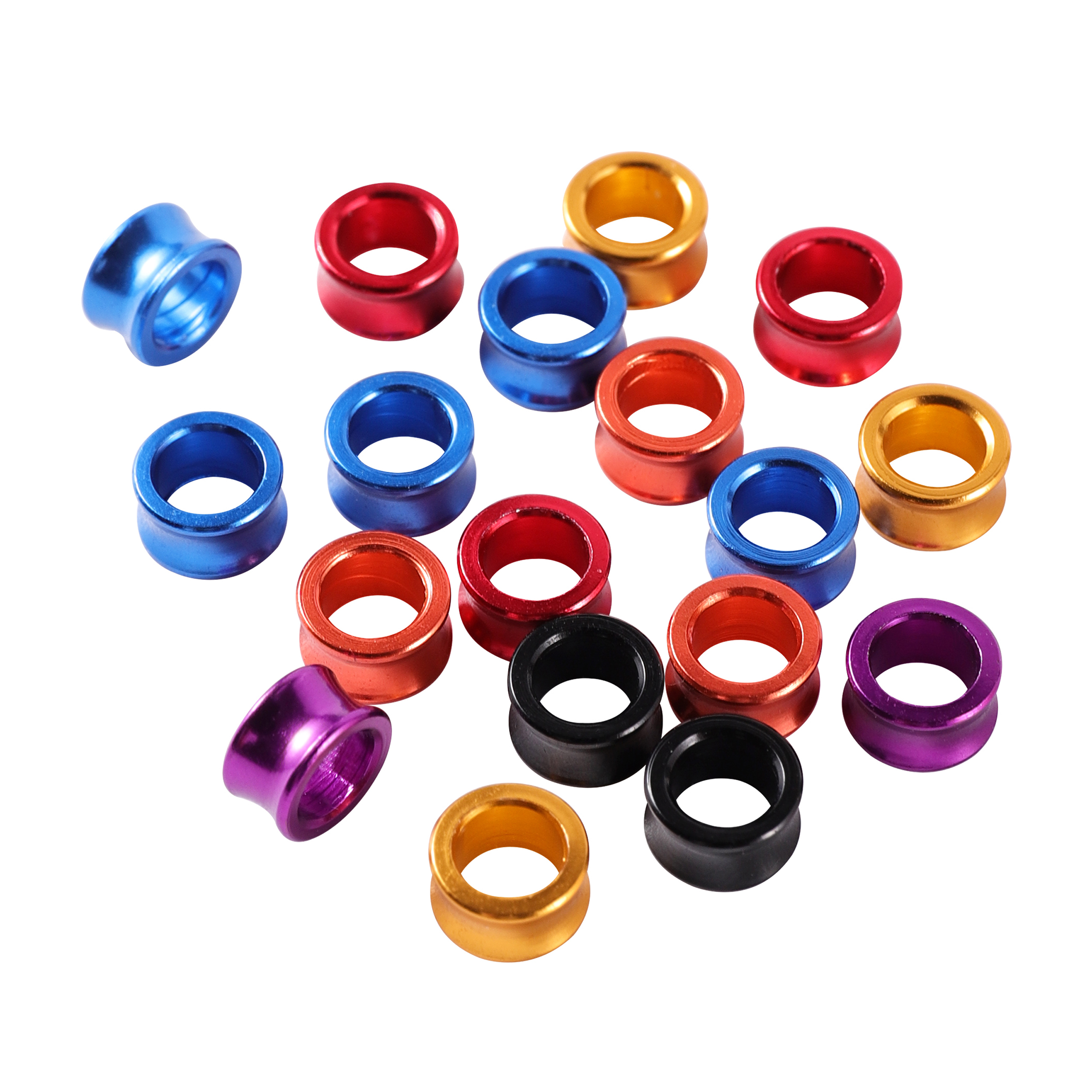 50 Stuks Papegaai Voet Ringen Zonder Woorden Vogel Aluminium Ring Binnendiameter 4/4.7/5/6/7Mm Duif Markering Voetringen 6 Kleuren Gemengd