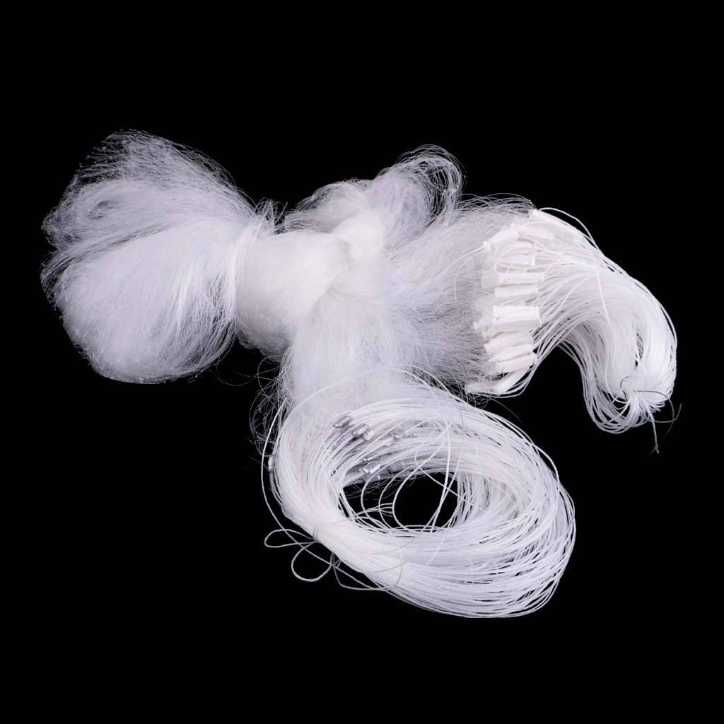 50m Durable 3 Layer Fishing Nets Fish Mesh Trap Nylon Clear Monofilament Fishing Gill Net for Fishing Lovers