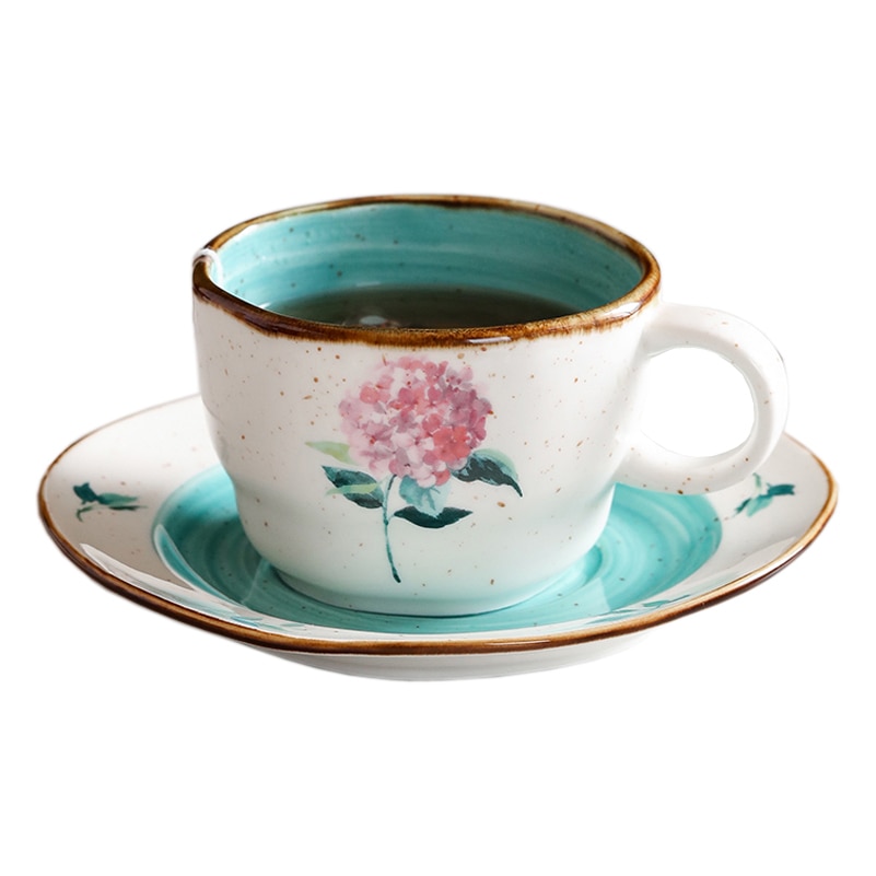 Posliinikupit teekuppisetti kahvikupit lautasella keraamiset teemukit setti, espresso kahvikuppimukit setti