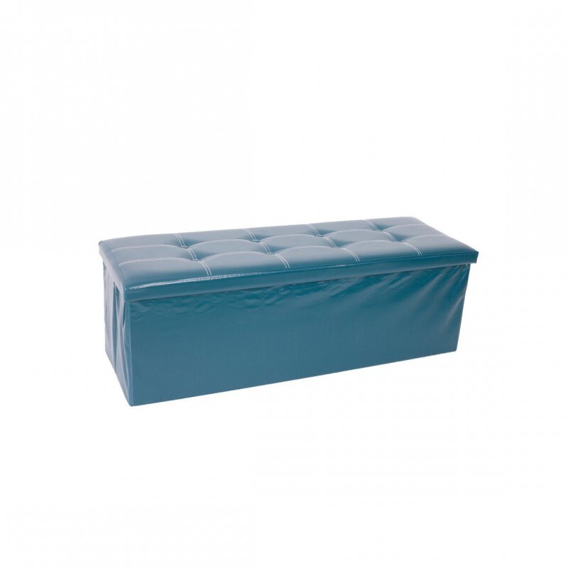 Mobili Rebecca Spielzeug Kasten Bank Lagerung Sitzkissen Grün Faux Leder 38x110x38