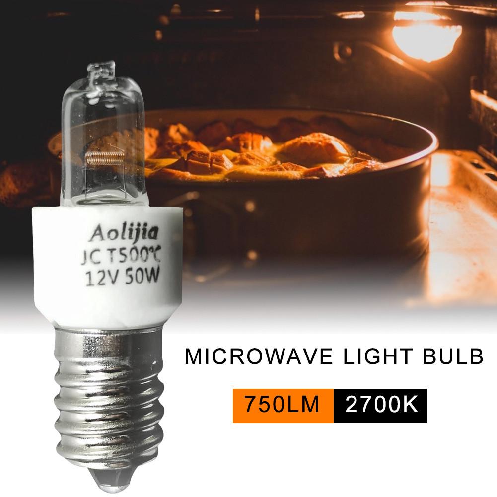 50W E14 Oven Light Bulb 12V High Temperature Resistant Safe Halogen Lamp Dryer Microwave Bulb for Household