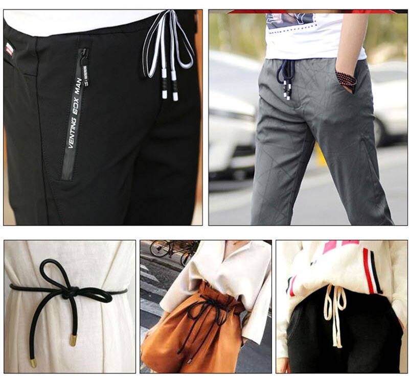 1pc Jogginghose Kordel Band Metall Kopf Sport Hosen seil Baumwolle gewinde Gürtel Hosen/Hoodies Zubehör Diy NäHenne R-2