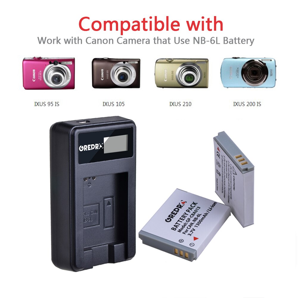 4x NB-6L NB-6LH Nb 6L Camera Batterij Voor Canon Ixus 310 SX240 SX275 SX280 SX510 SX500 Hs 95 D10 S120 s200 105IS 200IS 210IS 85IS