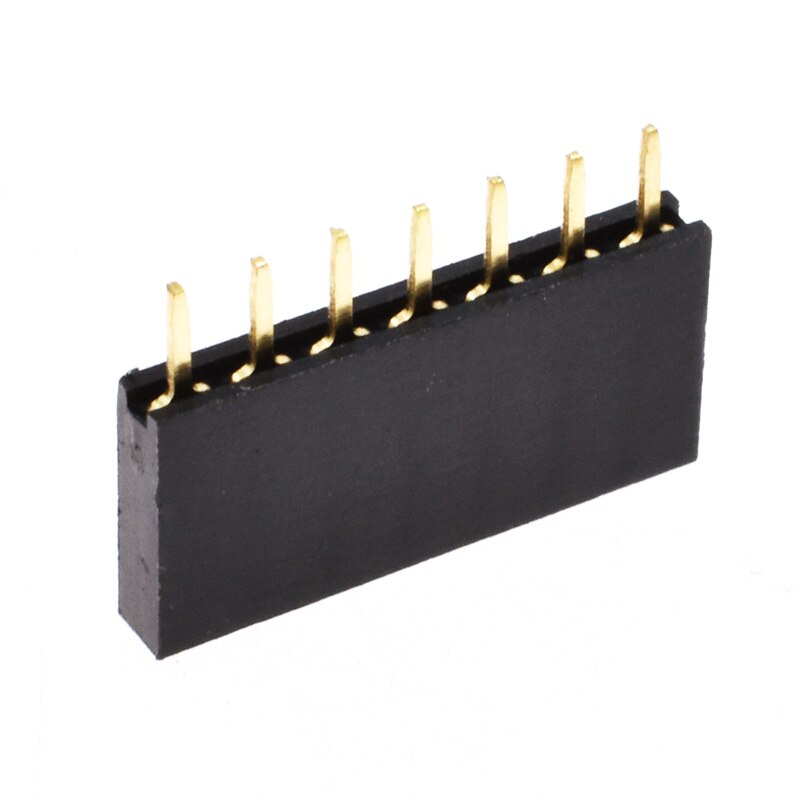 10pcs 2.54mm 2mm Connector Female Set 1X4 to 1X40 Pin 2X4 to 2X25 Pins Single Double Row PCB Connector Strip Pin Header: 1x7Pin