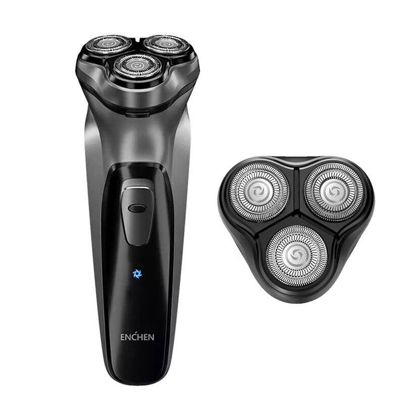 Enchen Electric Razor Men's Shaver Smart Control Waterproof Wet&Dry Dual Use Shaving Beard Trimmer Machine Washable Rechargeable: Silver
