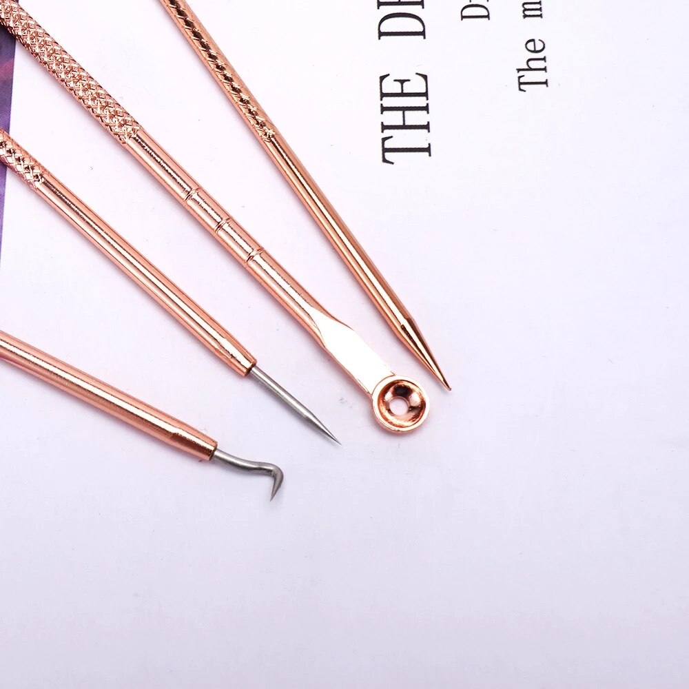 Stainless Steel Blackhead Removal Tool 10set Blackhead Acne Needle Freckles Powder Removal Needle Set Black Spot Pore Cleanser