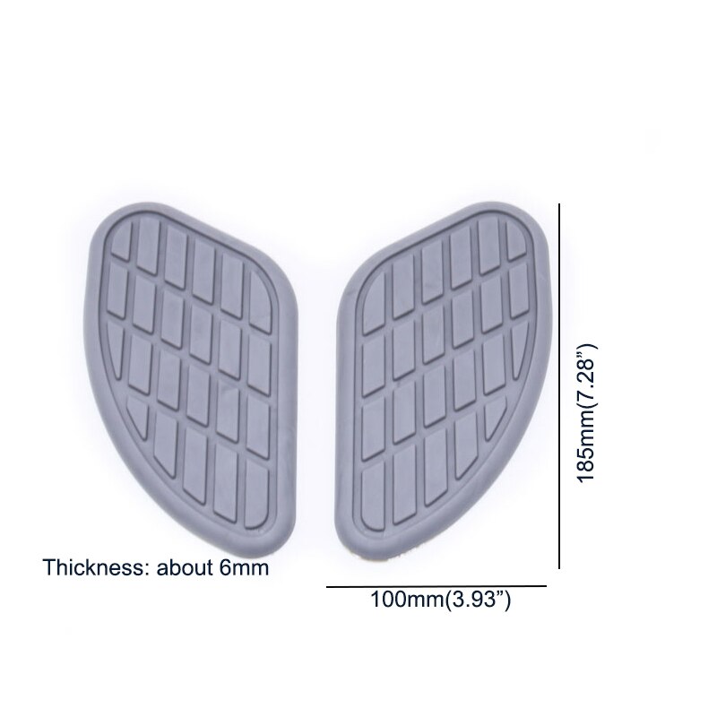 Universal Gray Tank Traction Pad Side Gas Tank Knee Grip Protector Stickers Cruiser Chopper For Honda Yamaha Suzuki Kawasaki