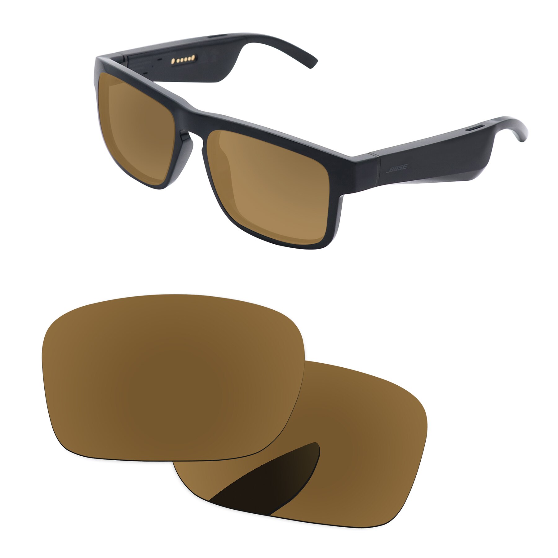 Alphax Ersatz Linsen für Bose Tenor Sonnenbrille Polarisierte-Mehrere Optionen: Bronze Golden