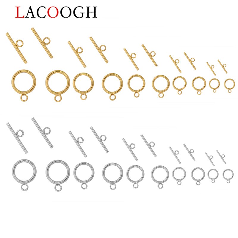 Juego de 4 broches de palanca de acero inoxidable, broche OT de 13/14/15/16/18mm de diámetro, conectores de hebilla para pulsera, collar, fabricación de joyas DIY