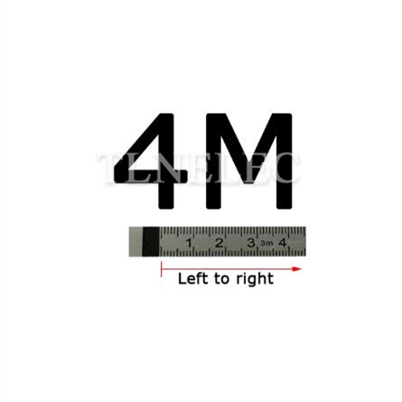 Stainless Steel Scale Ruler Sticky Scale Ruler with Rubber Flat Ruler Self-adhesive Ruler Mechanical Ruler Sticky Workbench: Forward 4 meter 0 4M