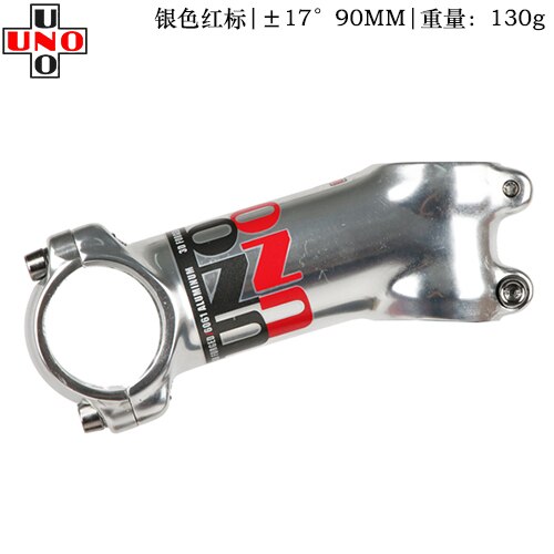 UNO Sliver Bike Stem Ultralight 7 17 35 Degree MTB Road Stem for Fork 28.6 31.8mm 60/70/80/90/100/110/120/130mm Mountain Bicycle: 17 degree 90mm