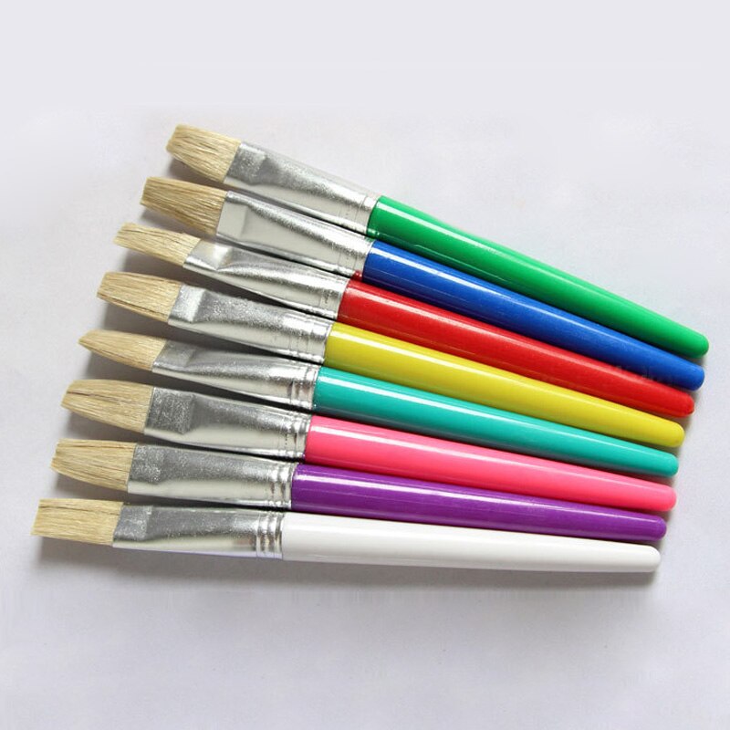Verf Borstel Voor Kinderen Olie Aquarel Snoep Kleur 4Pcs Gouache Tekening Art Supply Plastic Handel Bristel Borstels