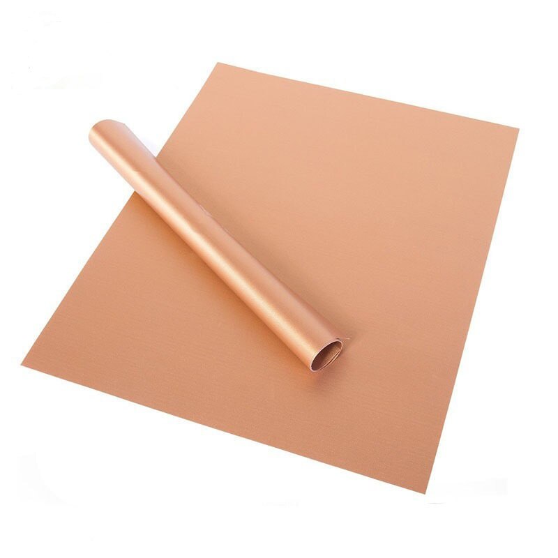 Tapis de cuisson pour barbecue, feuille de cuisson antiadhésive en téflon, plaque de cuisson et barbecue, 40x33cm, résistante à la chaleur et facile à nettoyer: Grilling Mat Brown