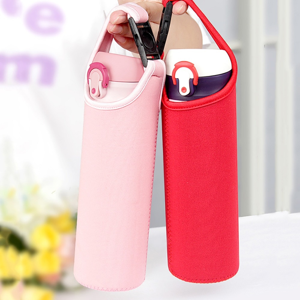 de bolsas térmicas de tela de 5 colores, funda para botellas de agua, portador de manga, bolsas de botellas de agua con aislamiento térmico, Flessenzakken
