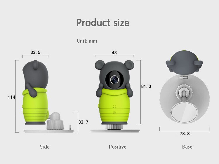 Draadloze WIFI APP Mobiele Afstandsbediening IP Camera Intercom Babyfoon
