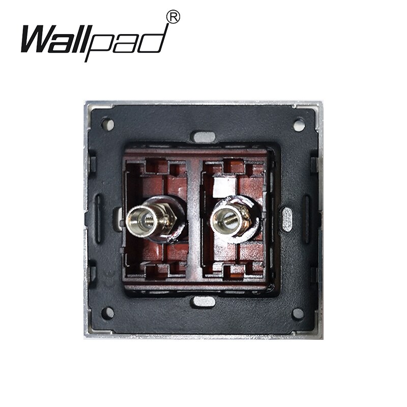 Prise murale Double TV panneau verre 86mm x 86mm, pad mural Double sortie de télévision